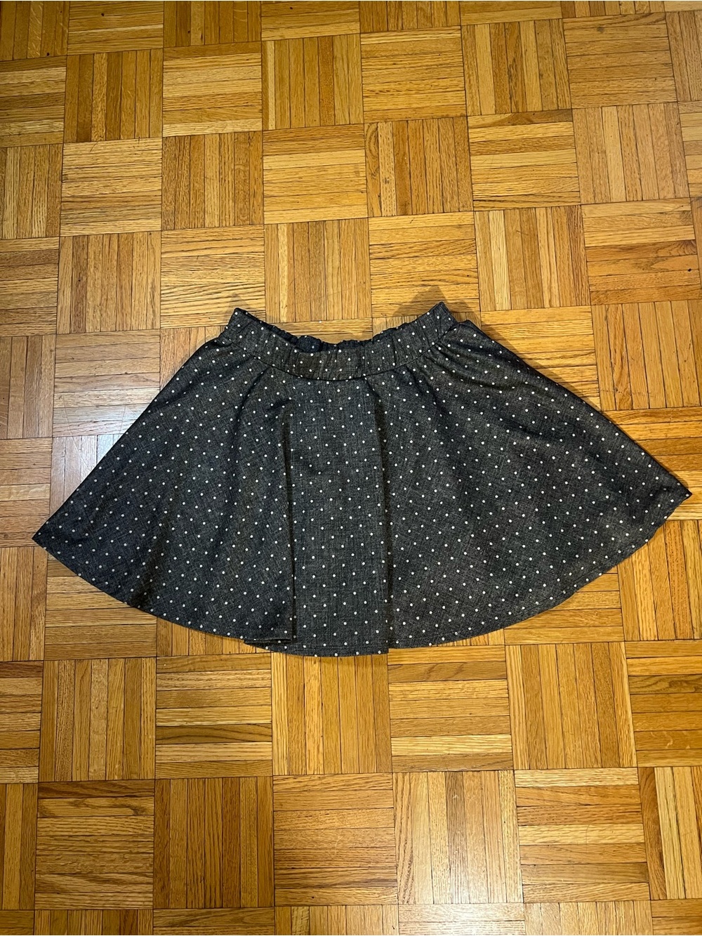 Pop of Polka Dot Jella Couture Gray & White Polka Circle Skirt size Large